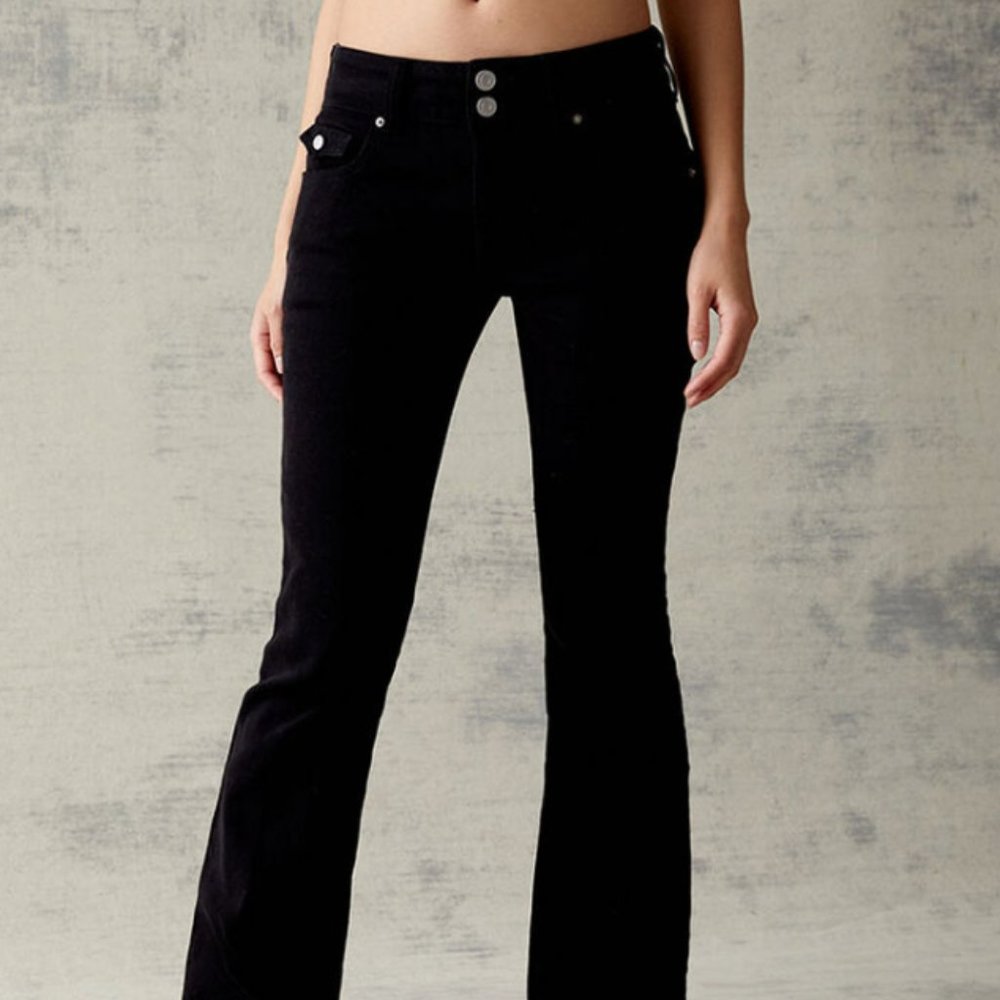 PacSun Black Stretch Low Rise Bootcut Jeans